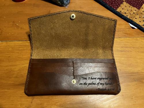 long leather wallet