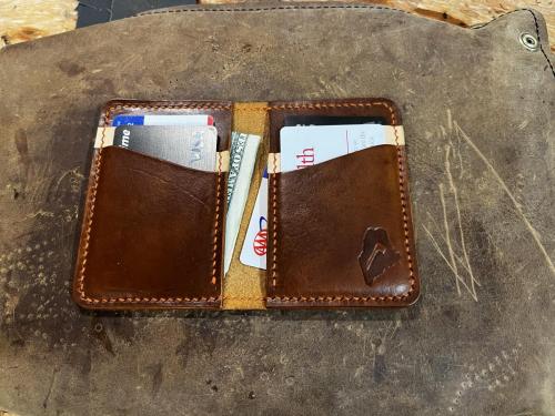 bi-fold portrait leather wallet contents