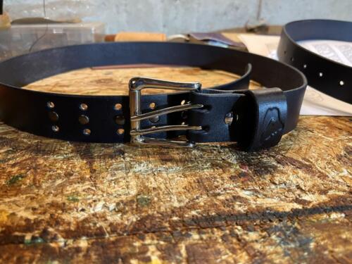 Black leather belt